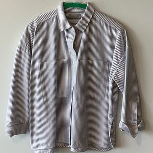 Everlane Striped Cropped Blouse Medium